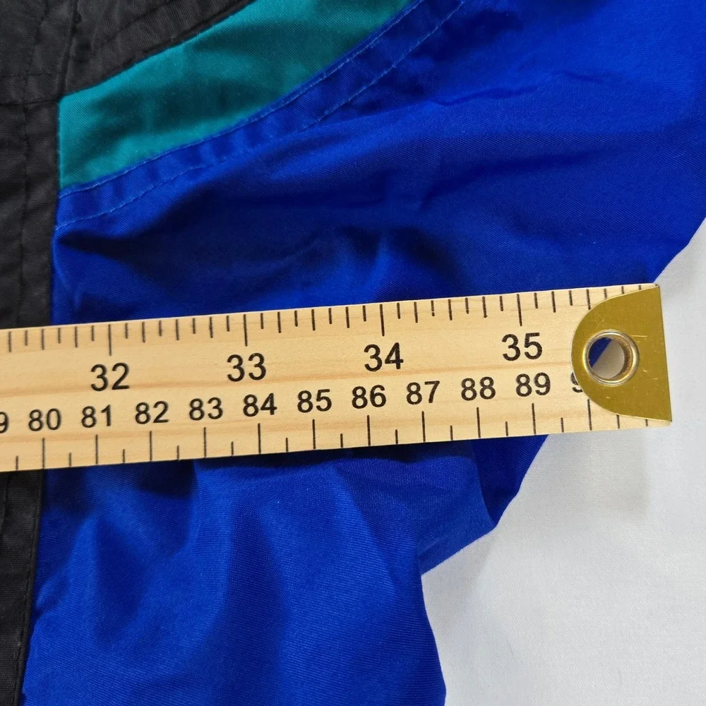 Columbia Sportswear Mens 3XL Windbreaker Jacket Black Blue Teal Vintage